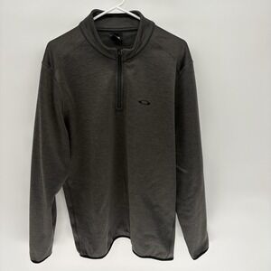 Oakley‎ Pullover Gray Quarter Zip Long Sleeve Athletic Performance Golf Men XL